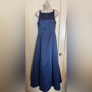 Betsy & Adam by Jaslene Vintage Periwinkle Gown with Three Matching Shawls